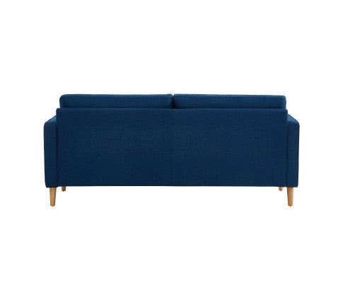 SANDARA 3 SEATER FABRIC SOFA - BLUE