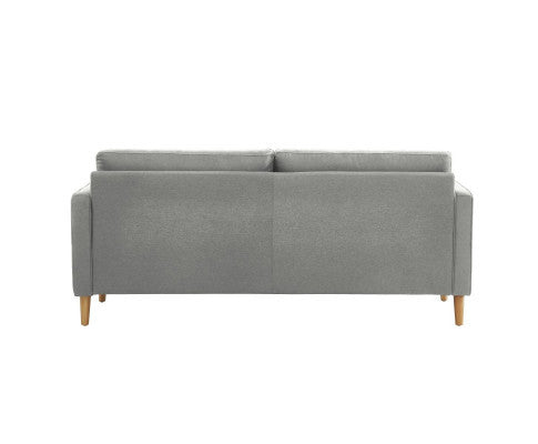 SANDARA 3 SEATER FABRIC SOFA - LIGHT GREY