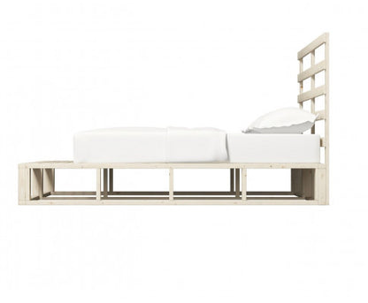 KING MAUDE WOODEN BED FRAME - NATURAL
