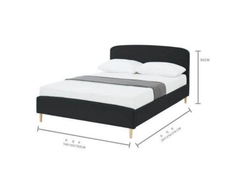 DOUBLE JELIANNE BED FRAME - CHARCOAL