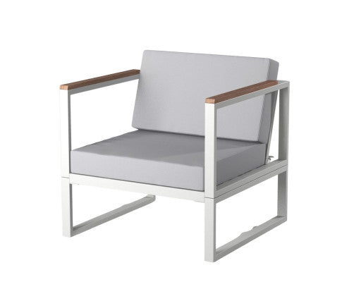 DANWICK OUTDOOR SINGLE SEATER SOFA - WHITE
