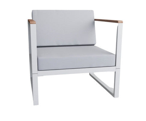 DANWICK OUTDOOR SINGLE SEATER SOFA - WHITE