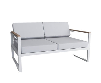 DANWICK OUTDOOR 2 SEATER SOFA - WHITE