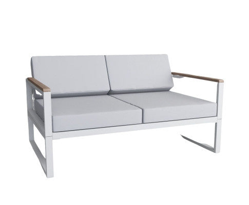 DANWICK OUTDOOR 2 SEATER SOFA - WHITE
