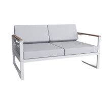 DANWICK OUTDOOR 2 SEATER SOFA - WHITE