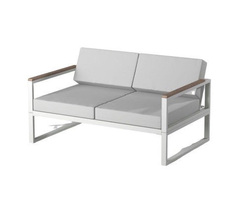 DANWICK OUTDOOR 2 SEATER SOFA - WHITE