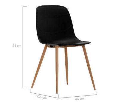 AIKEN (SET OF 2) DINING CHAIR - BLACK