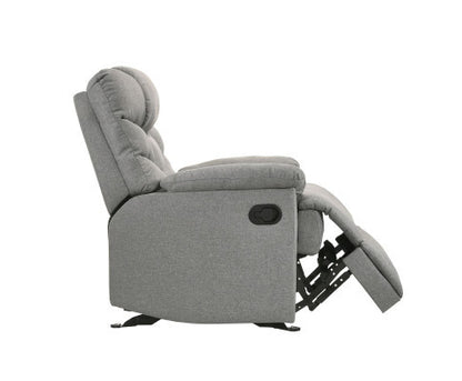 KALINE FABRIC ROCKING RECLINER CHAIR - LIGHT GREY