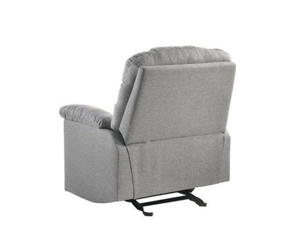 KALINE FABRIC ROCKING RECLINER CHAIR - LIGHT GREY