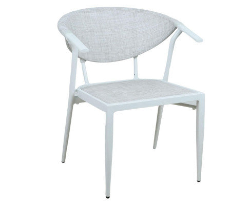 SATURN OUTDOOR ALUMINIUM 4 PIECE  LOUNGE SETTING - WHITE