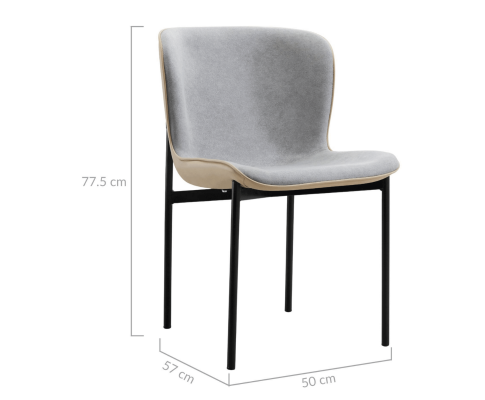 LARISSA (SET OF 2) DINING CHAIR - GREY