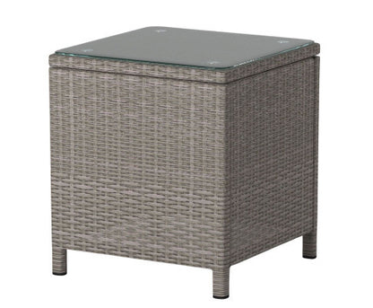 LUCIAN OUTDOOR CHAIRS WITH COFFEE TABLE LOUNGE SET - NATURAL GREY