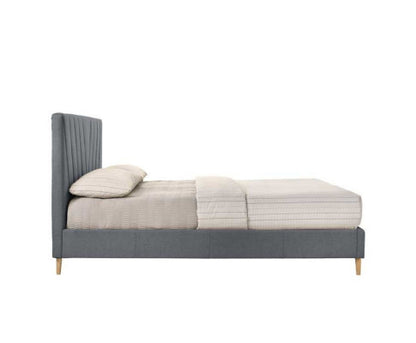 QUEEN DRYSTAN FABRIC BED FRAME - LIGHT GREY