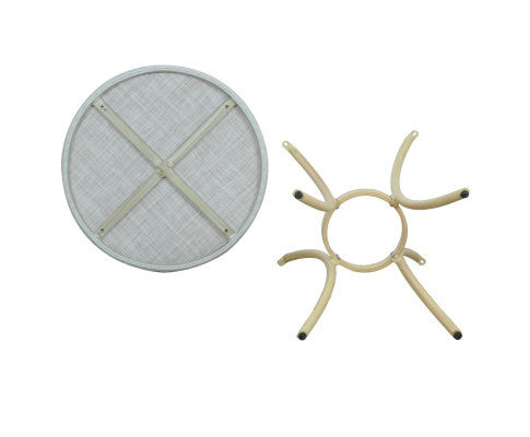 VANICA OUTDOOR 2 SEATER RATTAN BISTRO SET - NATURAL & WHITE