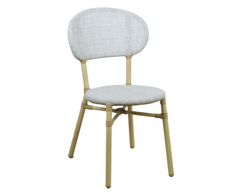 VANICA OUTDOOR 2 SEATER RATTAN BISTRO SET - NATURAL & WHITE