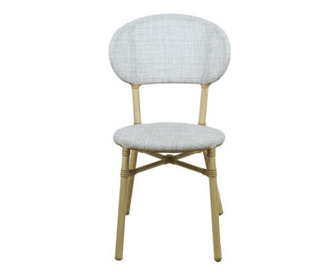 VANICA OUTDOOR 2 SEATER RATTAN BISTRO SET - NATURAL & WHITE