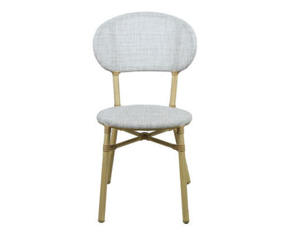 VANICA OUTDOOR 2 SEATER RATTAN BISTRO SET - NATURAL & WHITE