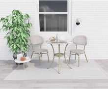 VANICA OUTDOOR 2 SEATER RATTAN BISTRO SET -  WHITE