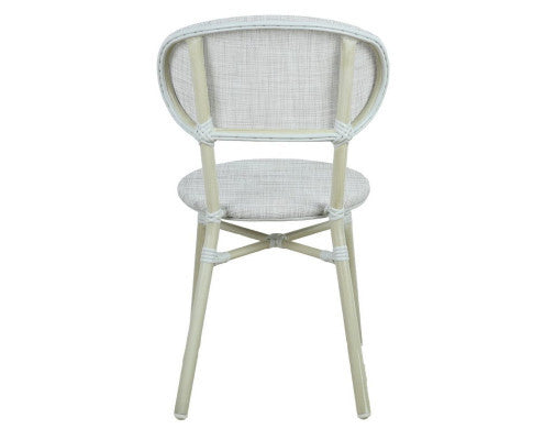 VANICA OUTDOOR 2 SEATER RATTAN BISTRO SET -  WHITE