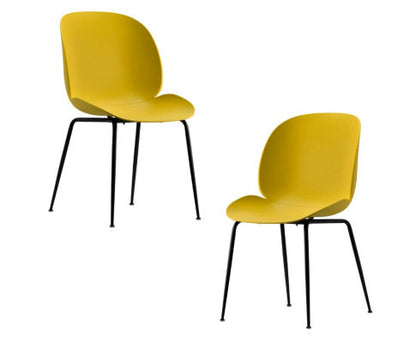 VALMER (SET OF 2) DINING CHAIR - YELLOW