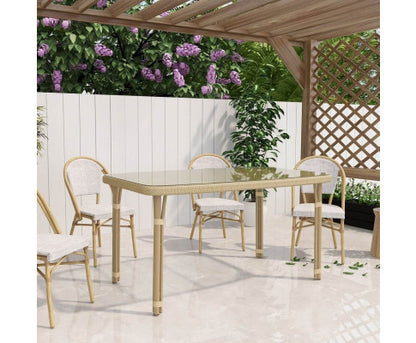 CARLEY OUTDOOR DINING TABLE - NATURAL