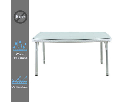 CARLEY OUTDOOR DINING TABLE - WHITE