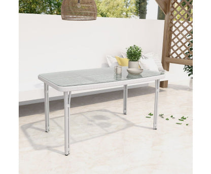 CARLEY OUTDOOR DINING TABLE - WHITE