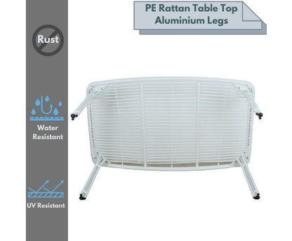 CARLEY OUTDOOR DINING TABLE - WHITE