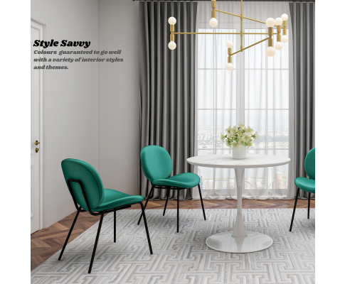 LENNON (SET OF 2) DINING CHAIR - EMERALD VELVET