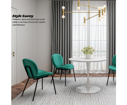 LENNON (SET OF 2) DINING CHAIR - EMERALD VELVET