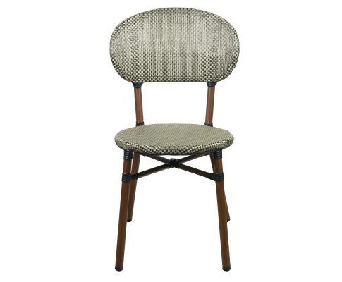 FRIEDA (SET OF 2) ALUMINIUM OUTDOOR DINING CHAIR - BROWN