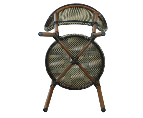 FRIEDA (SET OF 2) ALUMINIUM OUTDOOR DINING CHAIR - BROWN