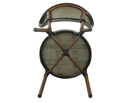 FRIEDA (SET OF 2) ALUMINIUM OUTDOOR DINING CHAIR - BROWN