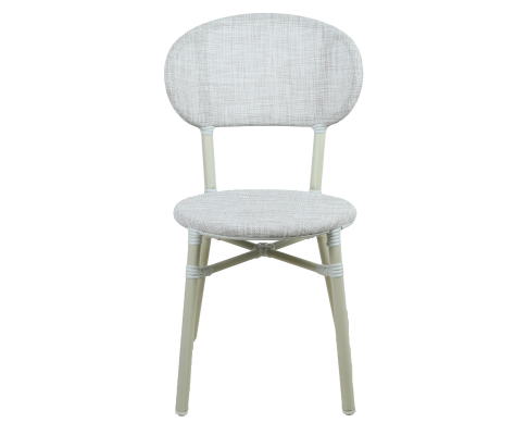 FRIEDA (SET OF 2) ALUMINIUM OUTDOOR DINING CHAIR - WHITE