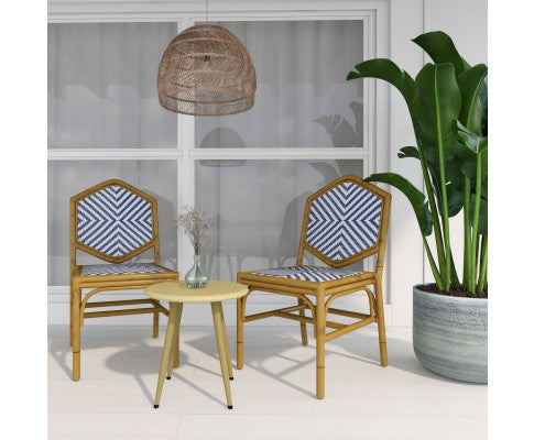 MARILEY (SET OF 2) OUTDOOR DINING CHAIR - BLUE