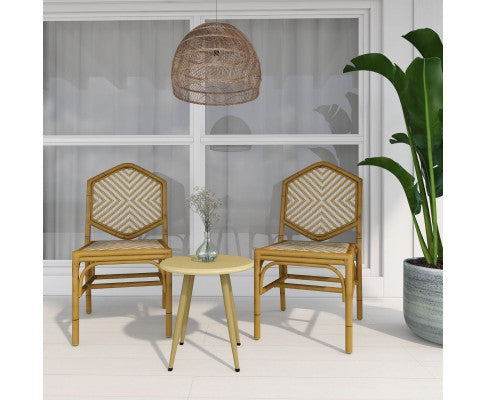 MARILEY (SET OF 2) OUTDOOR DINING CHAIR - NATURAL