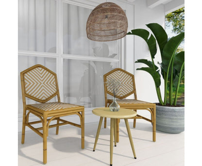 MARILEY (SET OF 2) OUTDOOR DINING CHAIR - NATURAL