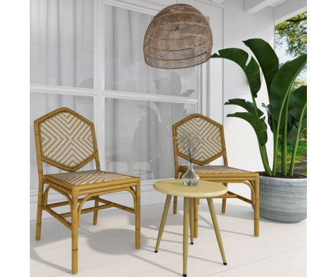 MARILEY (SET OF 2) OUTDOOR DINING CHAIR - NATURAL