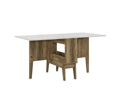 BARTEL EXTENDABLE DINING TABLE - 1200/1500(L) x 800(D) - OAK / WHITE