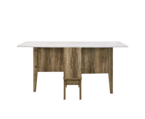 BARTEL EXTENDABLE DINING TABLE - 1200/1500(L) x 800(D) - OAK / WHITE