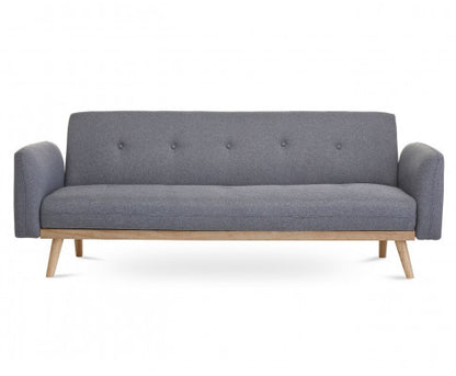 MAKYNLEE 3 SEATER FABRIC FOLDABLE SOFA BED  -  LIGHT GREY