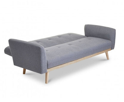 MAKYNLEE 3 SEATER FABRIC FOLDABLE SOFA BED  -  LIGHT GREY