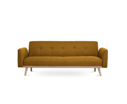 MAKYNLEE 3 SEATER FABRIC FOLDABLE SOFA BED - YELLOW