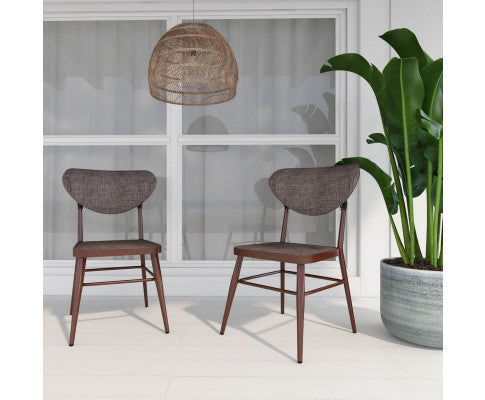 YGRITTE (SET OF 2) OUTDOOR DINING CHAIR - BROWN