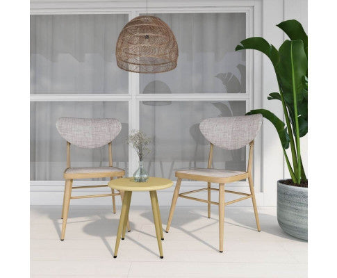 YGRITTE (SET OF 2) OUTDOOR DINING CHAIR - NATURAL WHITE