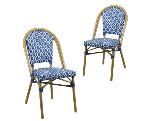ILLANA (SET OF 2) OUTDOOR DINING CHAIR - BLUE