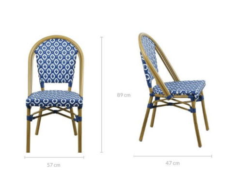 ILLANA (SET OF 2) OUTDOOR DINING CHAIR - BLUE