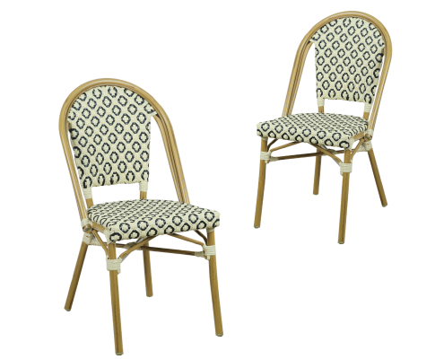 ILLANA (SET OF 2) OUTDOOR DINING CHAIR - BROWN