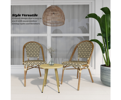 ILLANA (SET OF 2) OUTDOOR DINING CHAIR - BROWN
