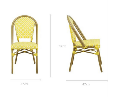 ILLANA (SET OF 2) OUTDOOR DINING CHAIR - YELLOW